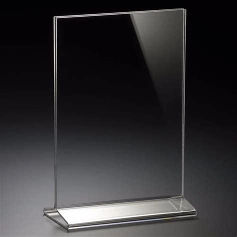 T Shaped Manufacture Acrylic Insert Sign Holder Table Top Menu Display