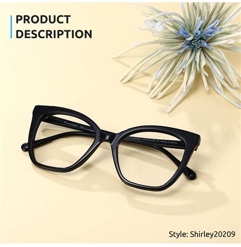 Women Glasses Medium Shirley20209 Black Acetate Cat Eye Frame Firmoo Uk