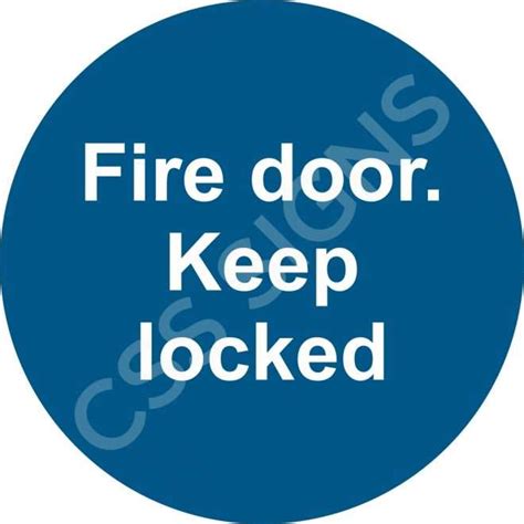 Fire Door Keep Locked Label Sign Shop Ireland Css Signs