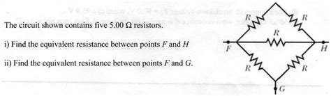 Solved The Circuit Shown Contains Five 500 0 Resistors I Find The