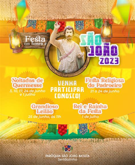 Festa de São João Batista em Sertãozinho 2023 Arquidiocese de