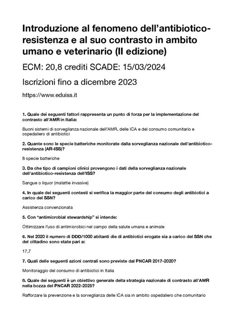 ECM FAD Introduzione Al Fenomeno Dell Antibiotico Resistenza 20 8