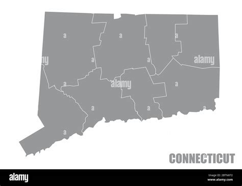 Mapa De Condados Del Estado De Connecticut Imagen Vector De Stock Alamy