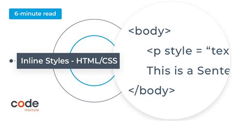 Inline Styles In Html Code Institute Se