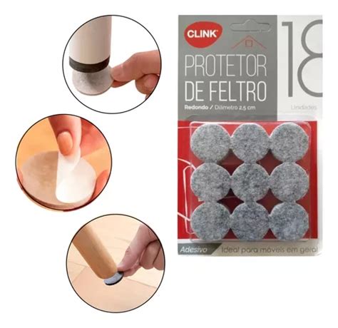 Adesivo Protetor De Feltro Para Moveis Cadeira Mesa Kit P