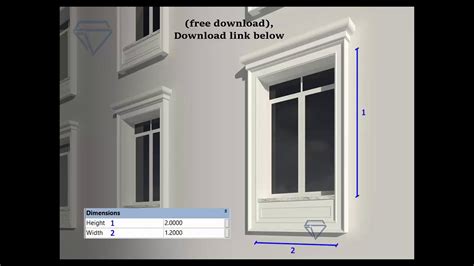 Classic Window Free Download Revit Families فاميلي ريفيت نافذة كلاسيك Youtube