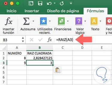 Cómo calcular raiz cuadrada en Excel 2016 Solvetic