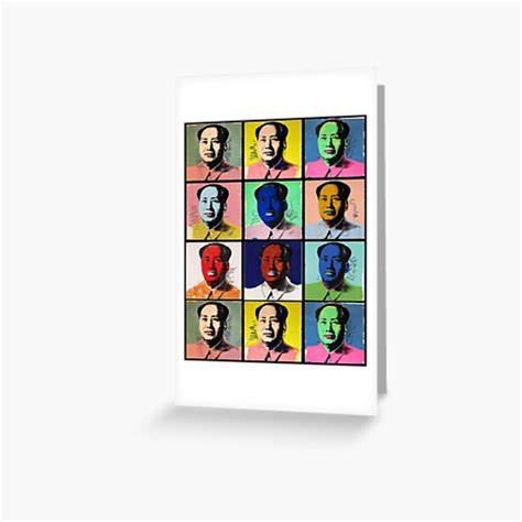 Mao Zedong Andy Warhol Pop Art Style Portraits Seamless Wallpaper