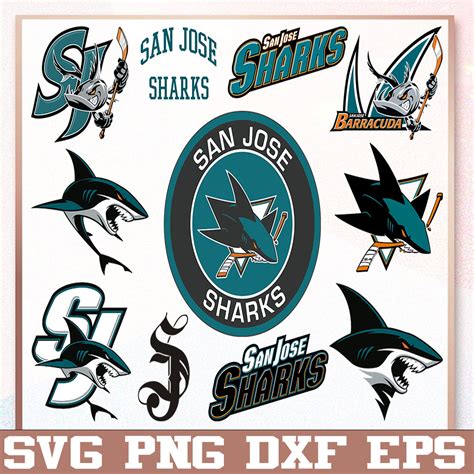 Bundle Files San Jose Sharks Hockey Team Svg Dxf Png E Inspire