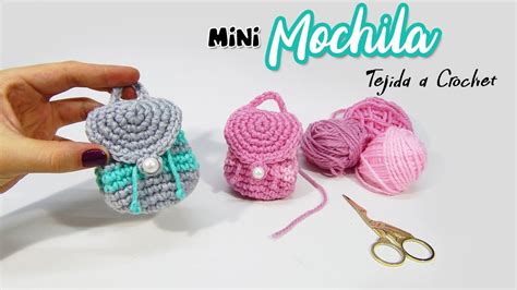 Mini MOCHILA Tejida A Crochet Monedero DIY YouTube