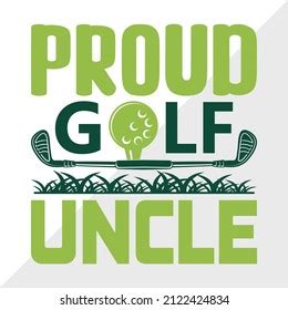 Proud Golf Uncle Printable Vector Illustration Stock Vector Royalty