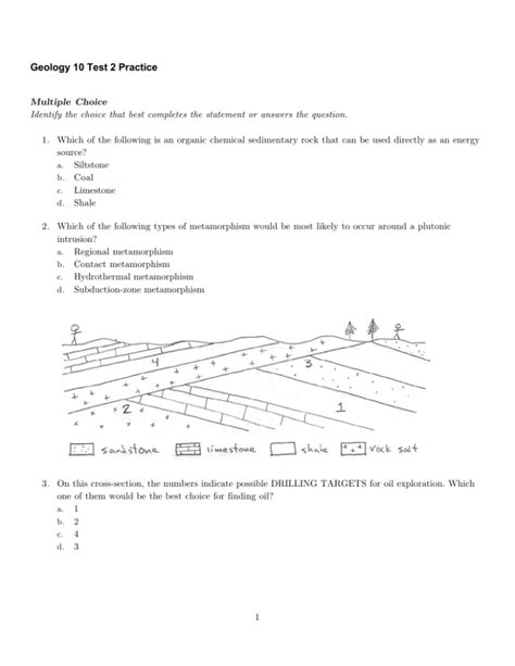 Geology 10 Test 2 Practice