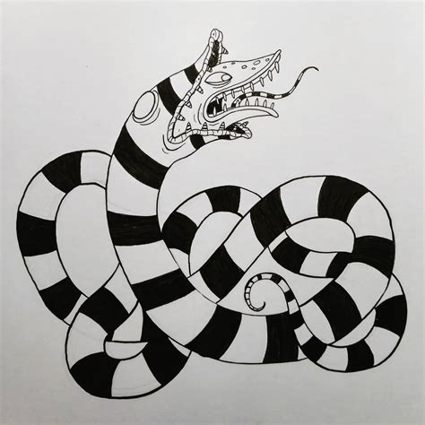 Sandworm Beetlejuice Drawing