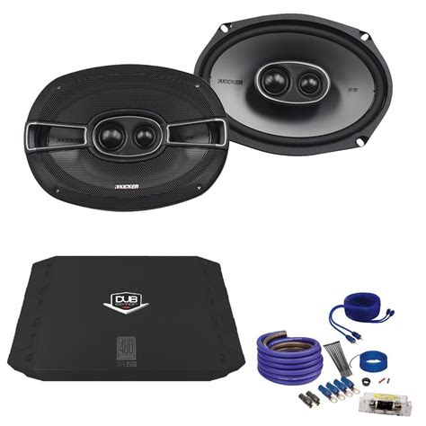 Kicker 6x9 41KSC6934 Bundle With DUBA2100 200 Watt Amplifier Wire Kit