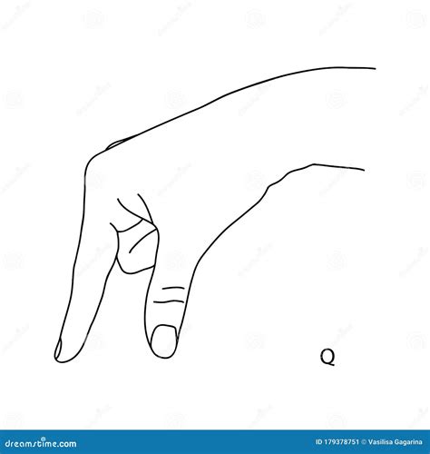 The Drawing of a Human Hand. Q is the Seventeenth Letter of the