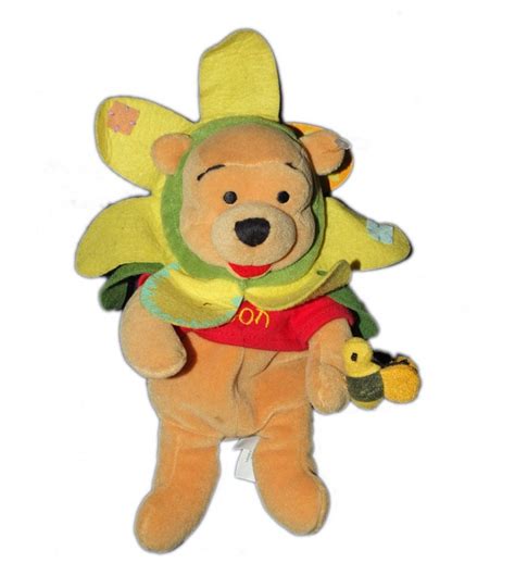 COLLECTOR Peluche Doudou Winnie Fleur 22 Cm Disney Disneyland Paris