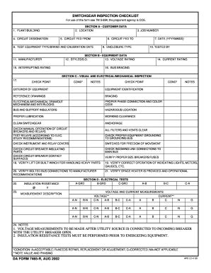 Electrical Panel Preventive Maintenance Checklist