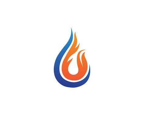 Water Drop And Fire Logo Template Illustration 585845 Vector Art At