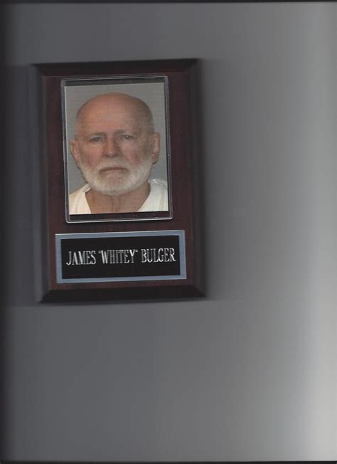 James Whitey Bulger Plaque Mafia Oraganized Crime Mob Mobster Mobs Gangsters And Criminals