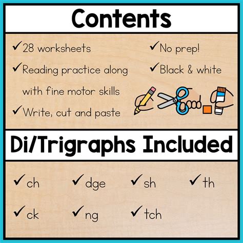 Ending Digraphs Phonics Activities Cut And Paste Activities For Word Work Artofit