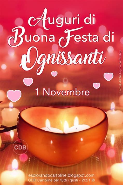 Cartolina Auguri Di Buona Festa Di Ognissanti Novembre Con