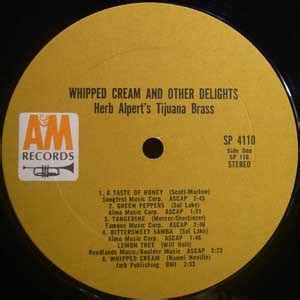 Herb Alpert S Tijuana Brass Whipped Cream Other Delights W Shrink