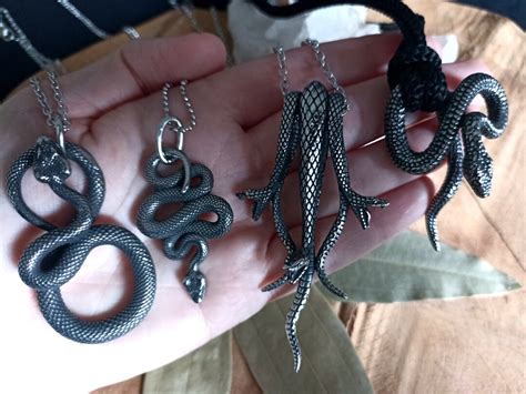 Hekate Snakes Necklace Serpent Hecate Symbol Pendant Jewelry