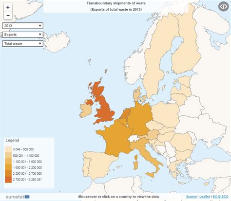 Eurostat Publica Un Mapa Interactivo De Movimiento De Residuos Dentro