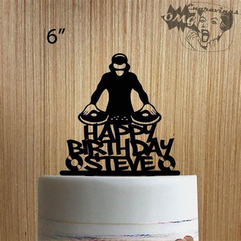 Custom Dj Happy Birthday 225 052 Cake Topper Cake Toppers Happy