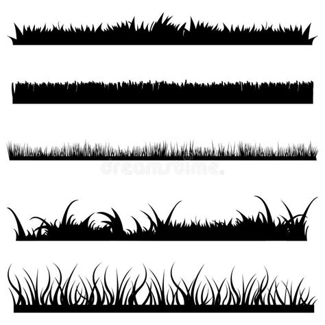 Seamless Black Grass Silhouettes Stock Vector Illustration Of Design