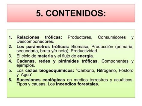 Ud Dinamica De Los Ecosistemas Eso Ppt