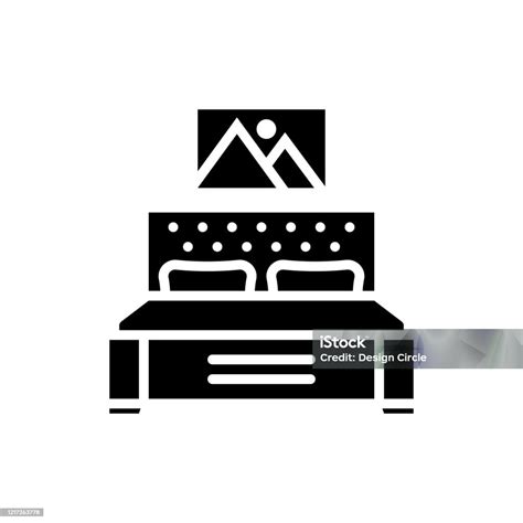 Bedroom Vector Solid Icon Stock Illustration Download Image Now Bed Furniture Bedding