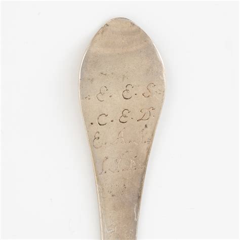 A Swedish 18th Century Silver Spoon Marks Of Johan Dragman Arboga