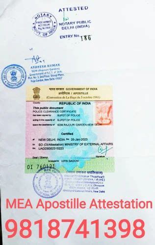 Mea Apostille Attestation At Certificate In New Delhi Id