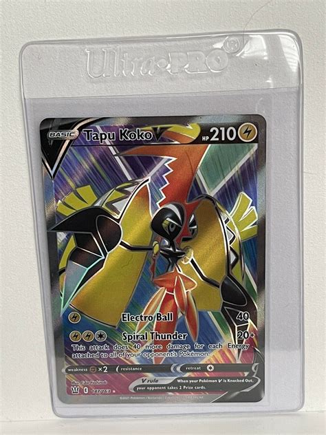 Tapu Koko V Full Art 147163 Ultra Rare Battle Styles Pokemon Tcg Near