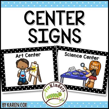 Center Signs for Preschool & Pre-K by Karen Cox - PreKinders | TPT