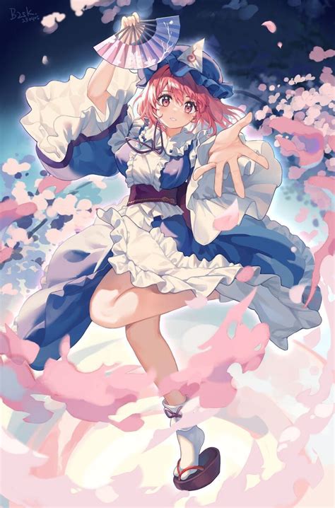 Saigyouji Yuyuko Yuyuko Saigyouji Touhou Project Touhou Тохо