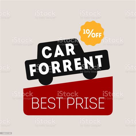 Rental Car Logo Template Design Vector Illustration Stock Illustration