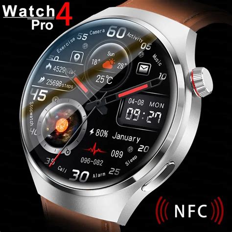 GT4 Pro NFC Rel Gio Inteligente Para Homens Tela HD Freq Ncia Card Aca