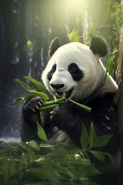 Oso Panda Durmiendo En La Rama De Un Rbol China Ai Generativo Foto