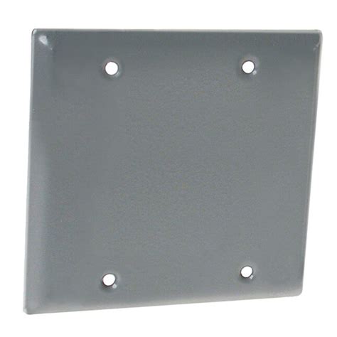 Hubbell 2 Gang Square Metal Weatherproof Electrical Box Cover In The Electrical Box Covers