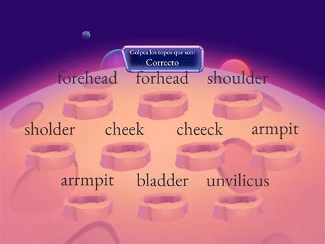 Body Parts Spelling Whack A Mole