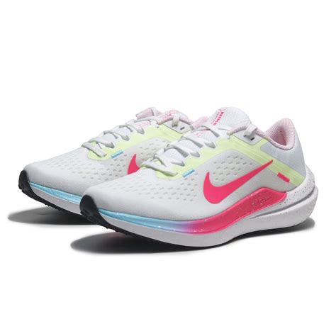 Nike 耐吉 慢跑鞋 Air Winflo 10 白 桃紅黃 輕量 基本款 女 Fz3973 100 Pchome 24h購物