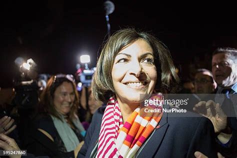 104 Paris Socialist Mayoral Candidate Anne Hidalgo Celebrates Her