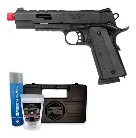 Pistola Airsoft Rossi Redwings Black 1911 Gbb Blowback Kit