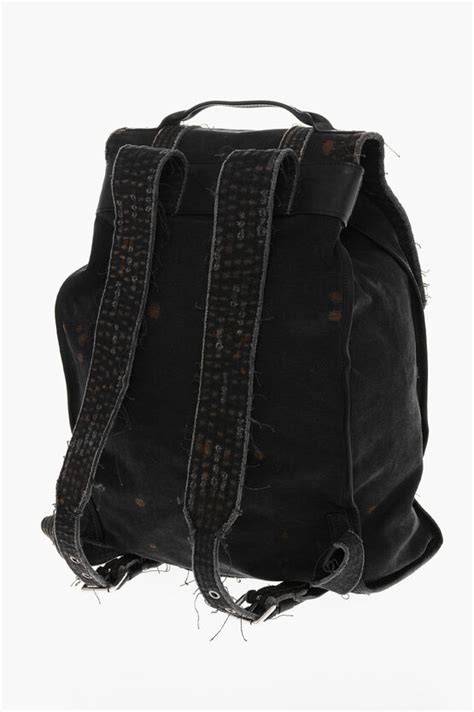 Diesel Leather Trims And Acid Wash Details Jacob Oversized Backpack Men