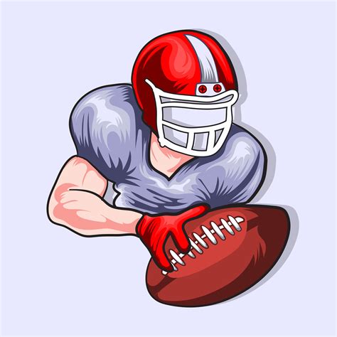 American Football Lineman holding football vector Design 26838494 ...