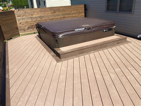 Hot Tub Surrounded Deck Tech Five Design Build