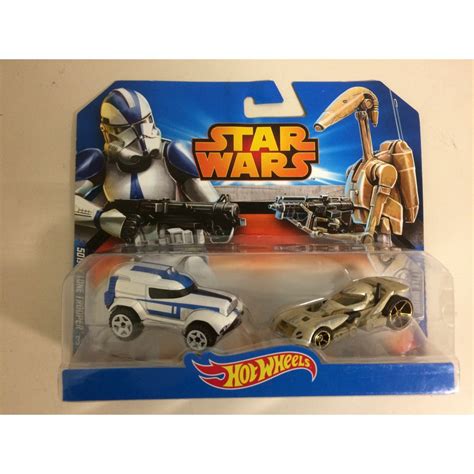 HOT WHEELS STAR WARS CHARACTER CARS 501st CLONE TROOPER BATTLE