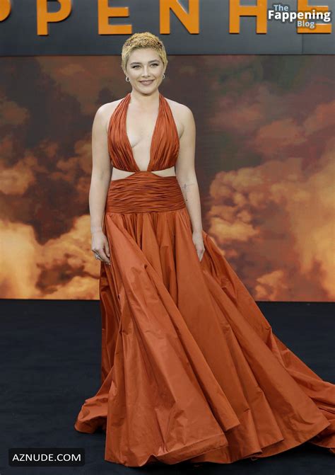 Florence Pugh Flaunts Her Sexy Tits At London Premiere Of Oppenheimer AZNude